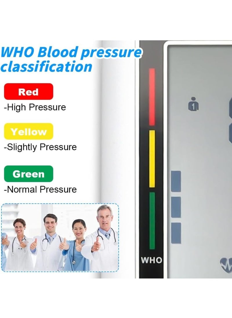 Pressure Monitor with BP Cuff, Digital Upper Arm Pressure Monitor, Upper Arm Pressure Machine with Voice Broadcasting, IHB Detection and Memory for 2 Users 99 Sets, Pressure Monitor for Home