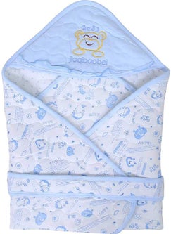 Ineffable Ineffable New Born Baby Odddna Wrapper Cum Blanket Unisex Sleeping Bag Cum Nest BagSnuggle Pod Baby Wrap Swaddle Baby Blue  - Image 4