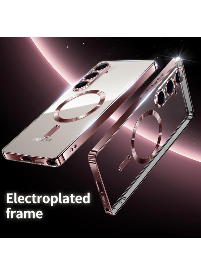 Magnetic Clear Case for Samsung Galaxy S26 Plus with Camera Lens Protector Magsafe Compatible Electroplated Soft TPU Shockproof Case for Samsung Galaxy S26 Plus - Image 5