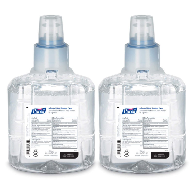 Purell Advanced Hand Sanitizer Foam 1200 mL Sanitizer Refill for Purell LTX12 TouchFree Dispenser Pack of 2 190502 - Image 2