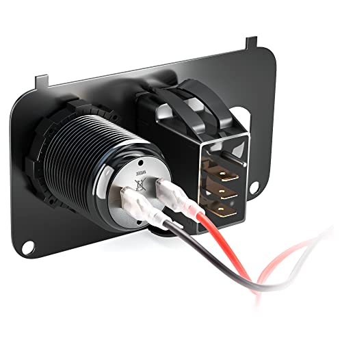 10L0L Golf Cart EZGO Key Switch Console Panel,Include DC 9V-48V Input 3.1A Fast Charge Dual USB Charger Sockets & Digital Voltmeter & Forward Reverse Switch for EZGO TXT & Medalist PDS - Image 5