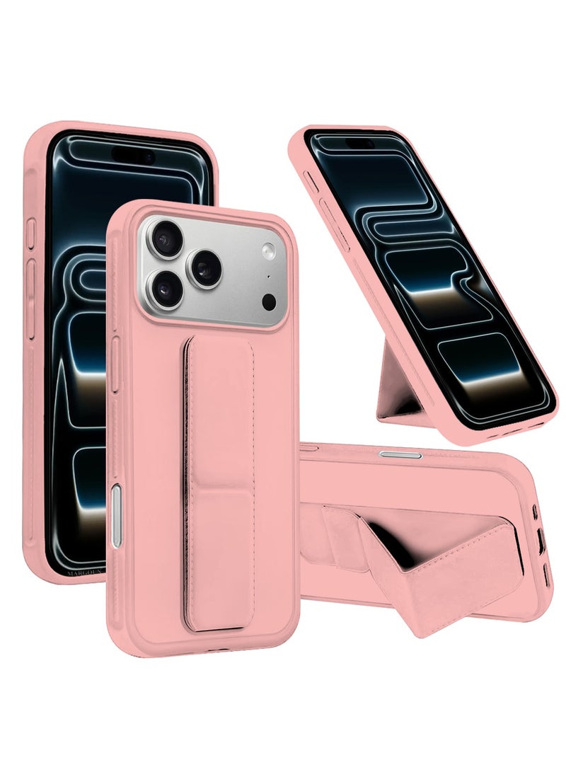 CATANES Premium PU Leather Case for iPhone 17 Pro with Stand Function Shockproof and Anti Scratch Finger Grip - Image 1