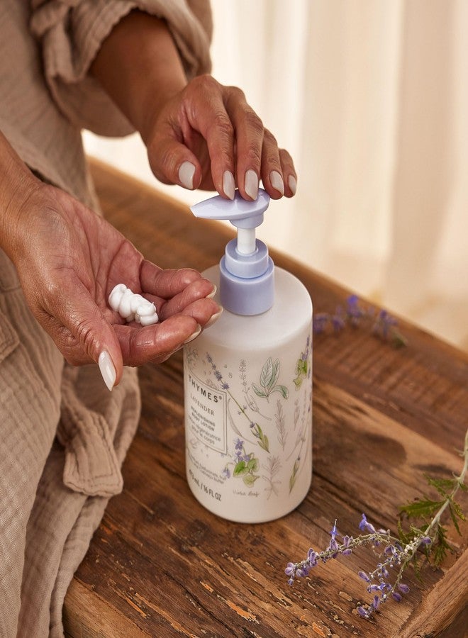 Thymes Large Replenishing Body Lotion - Moisturizing Body Lotion for Dry Skin - Scented with Notes of Velvety Lavender, Warm Rosewood, Fresh Clary Sage, & Earthy Violet (Lavender, 16 fl oz - Image 4