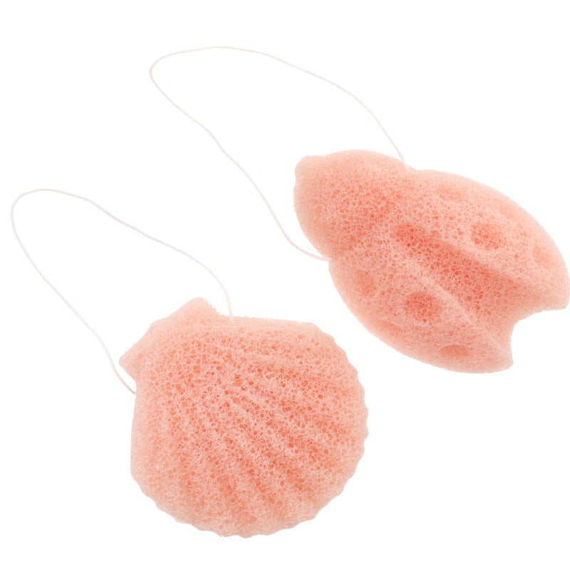 Soft Exfoliating Reusable Face Cleansing Sponge 2 Pack For Adults And Infants - Image 2