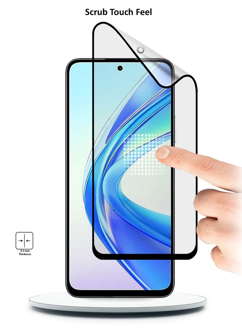 Wtech Honor X7b 4G 2023 Nano Ceramic Full Glue Full Cover Matte Flexible Protector (MSCNMN) -  Clear/Black - Image 4