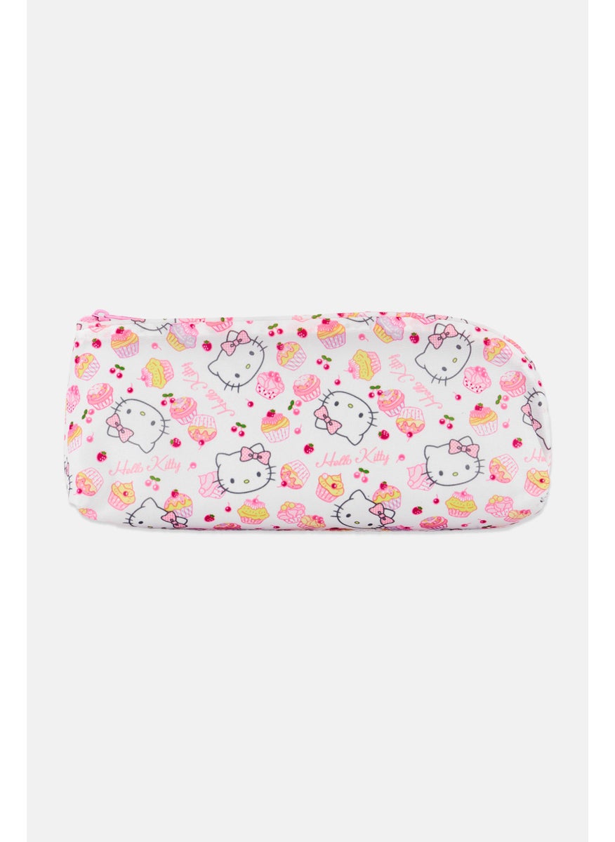 Sanrio Hello Kitty by Sanrio Graphic Printed Cosmetic Brush Pouch, Pink  - Image 1