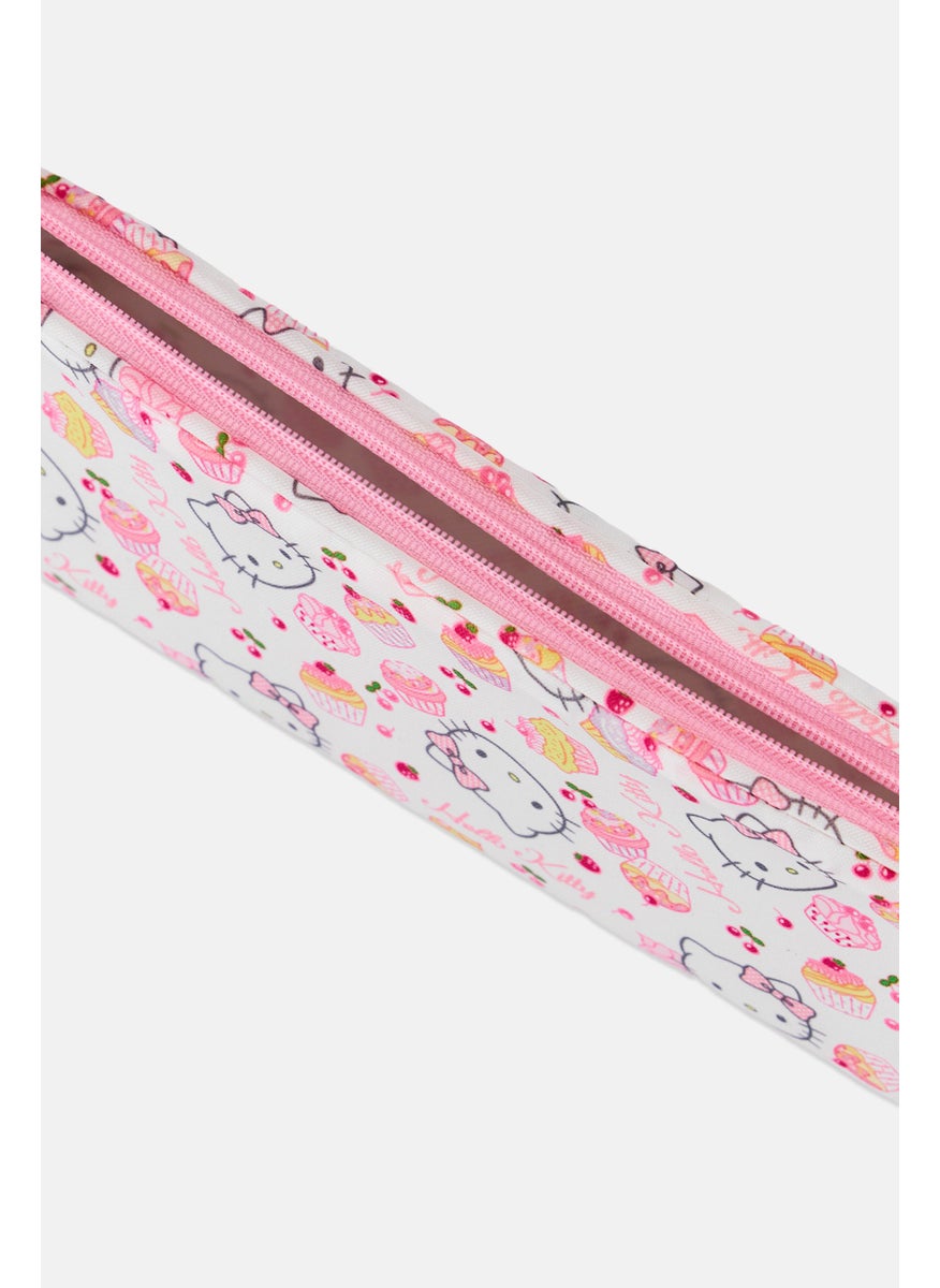 Sanrio Hello Kitty by Sanrio Graphic Printed Cosmetic Brush Pouch, Pink  - Image 3