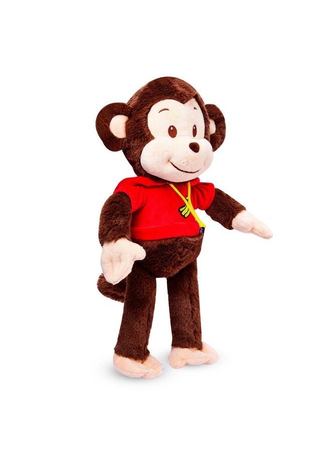 Webby - Plush Adorable Smiling Monkey Soft Toys For Kids And Adult 35 Cm (Dark Brown) - Image 1