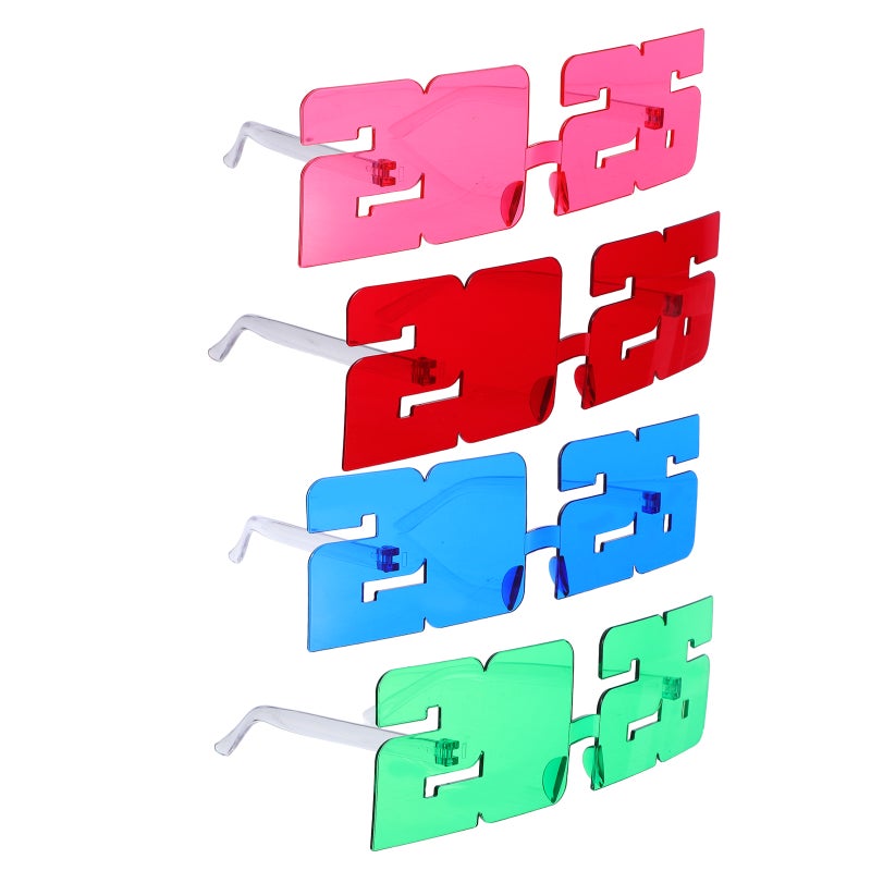 4pcs Number Glasses: Happy New Year'S Eve Glasses - Graduation 2026 Party Photo Prop Supplies - Number Eyewear Photo Props - Image 4