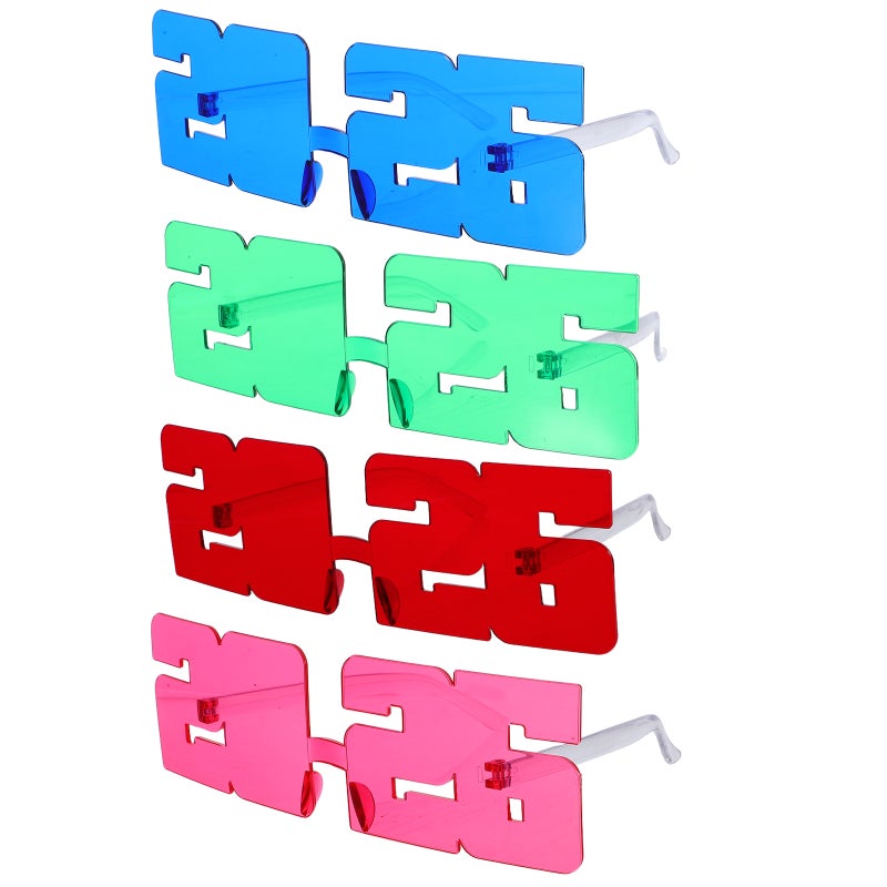 4pcs Number Glasses: Happy New Year'S Eve Glasses - Graduation 2026 Party Photo Prop Supplies - Number Eyewear Photo Props - Image 3