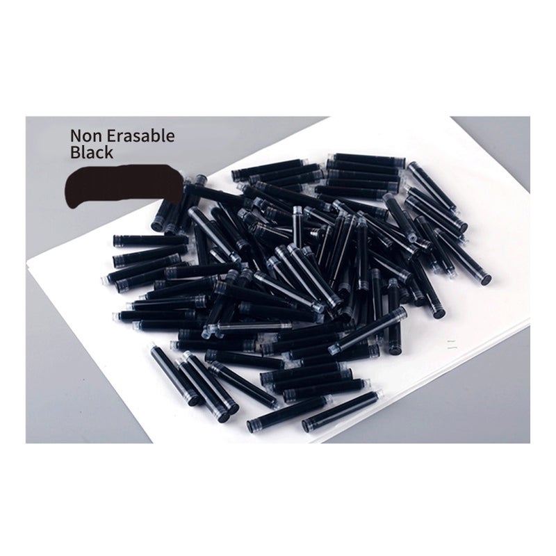 100 Pieces Fountain Pen Ink Cartridges Dark Blue Color Ink Refill Cartridge with 3.4 mm Bore Diameter for Office School Student Writing Stationery Supplies - Image 2