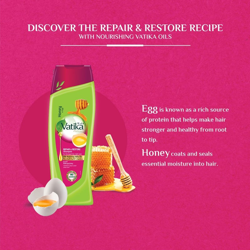 Vatika Naturals Repair & Restore Shampoo 200ml - Image 4