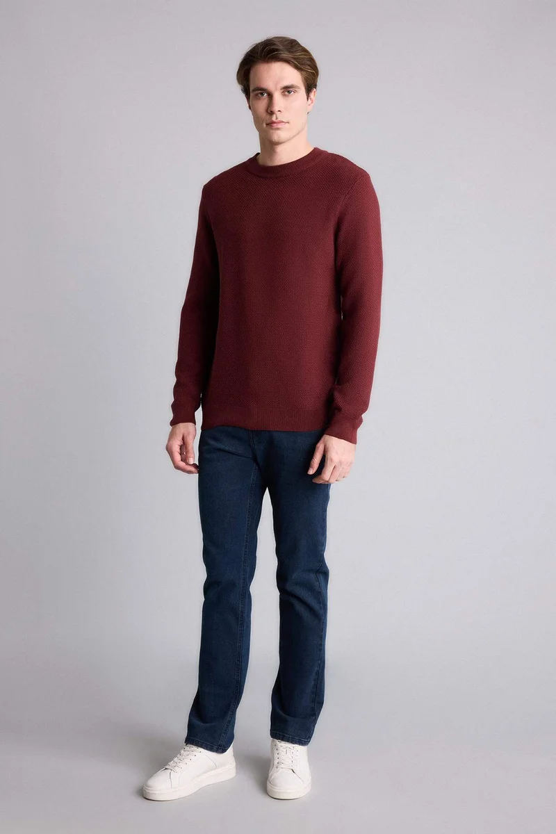 ديفاكتو Standard Fit Crew Neck Knitwear Pullover