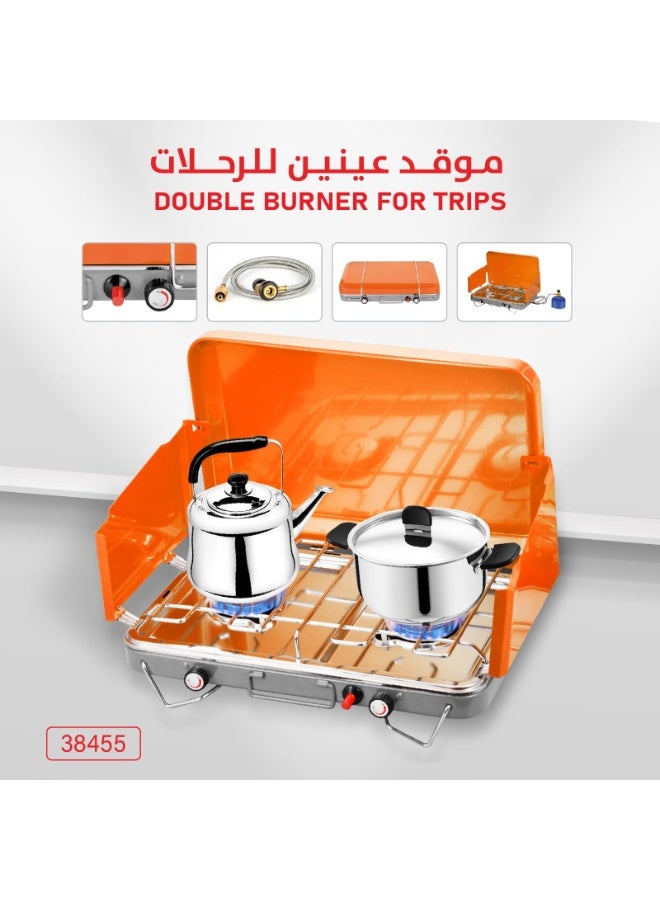 erorex Double Burner Gas Stove for Trips – 38455 - Image 2