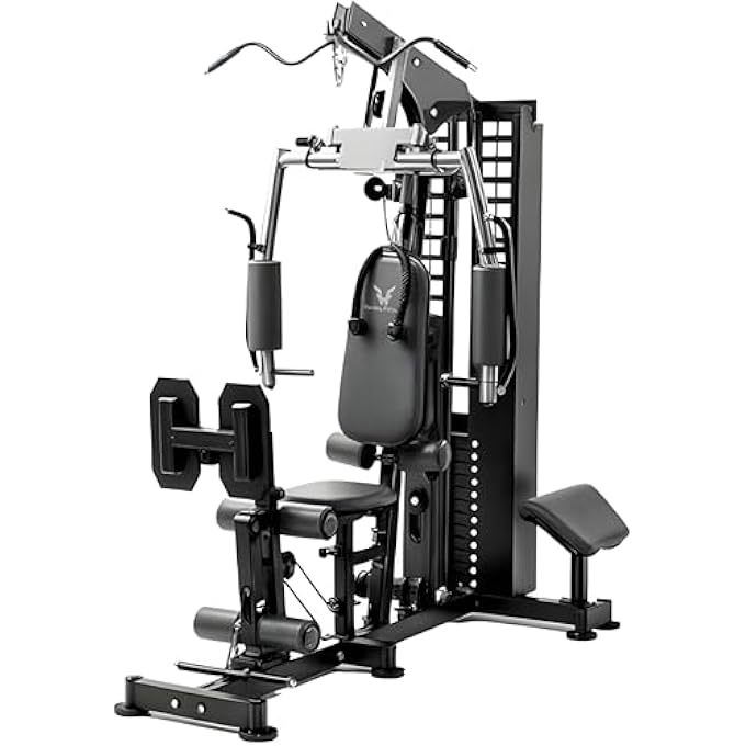 rayihni Multifunctional Home Gym Station With Leg Press – 72Kg Weight Stack – Strength Training Workout Machine – Home Gym Equipment For Full Body - Image 1