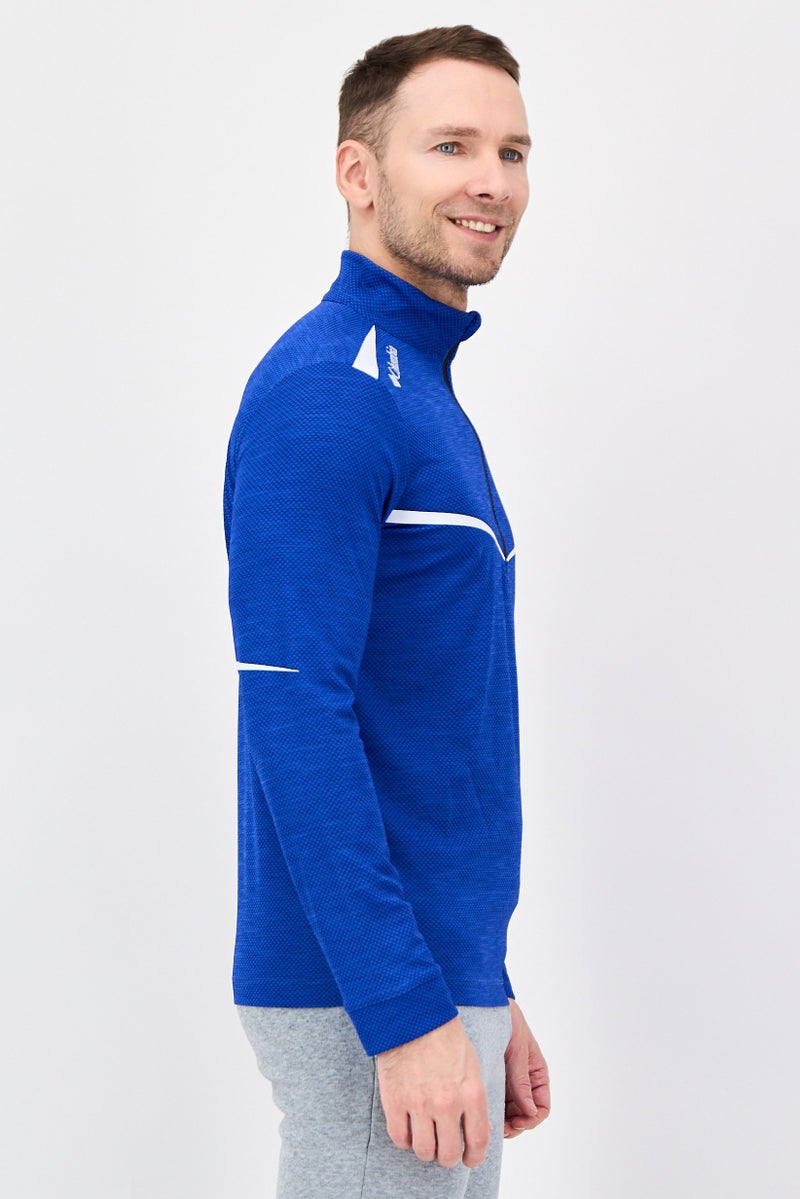 Columbia Men Sportswear Fit Long Sleeve Golf Half Zip Sweashirt, Royal Blue - Image 4