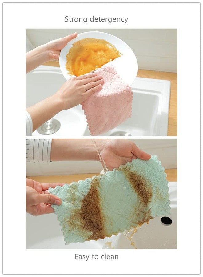 yaocoral 15 Pack Microfiber Cleaning Cloth Double-Sided Kitchen Towel Dish Towels Lint Free Cleaning Rags Reusable Microfiber Dish Cloths Dish Rags for Kitchen Cleaning(4 Color) - Image 5