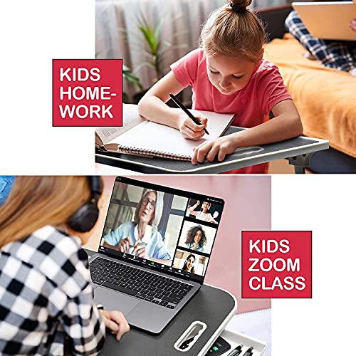 Tarkan Portable Folding Laptop Desk for Bed, Lapdesk with Handle, Drawer, Cup & Mobile/Tablet Holder for Study, Eating, Work (Green) - Image 5