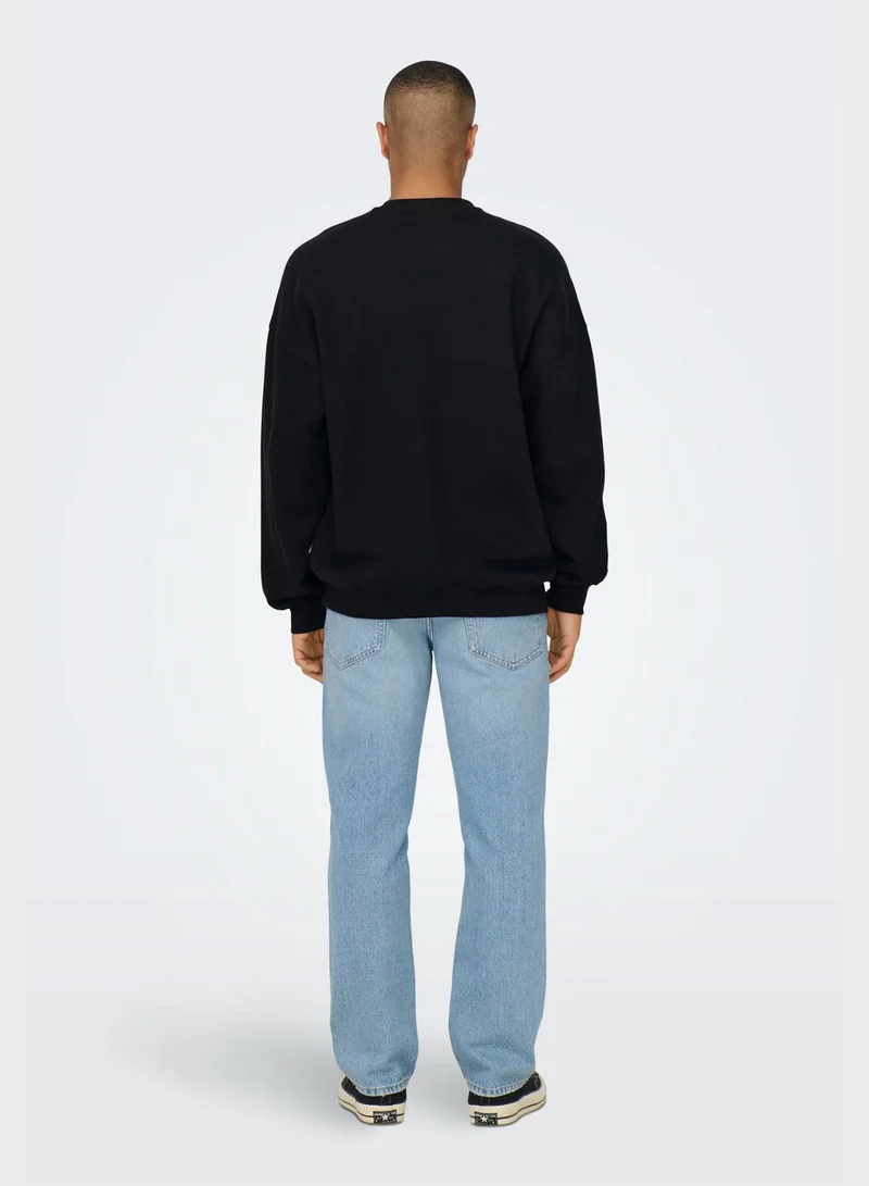 Only & Sons Graphic Crew Neck Sweatshirt