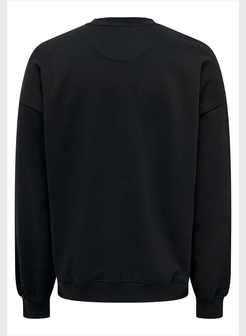 Only & Sons Graphic Crew Neck Sweatshirt