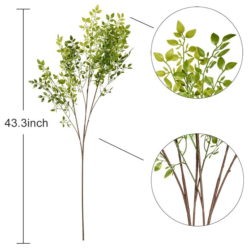 SLanC Stems Faux Branches for Vase 2PCS 43.3 inch Nandina Greenery Artificial Stems for Vase Leaf for Home Shop Garden DÃ©cor (2) - Image 4