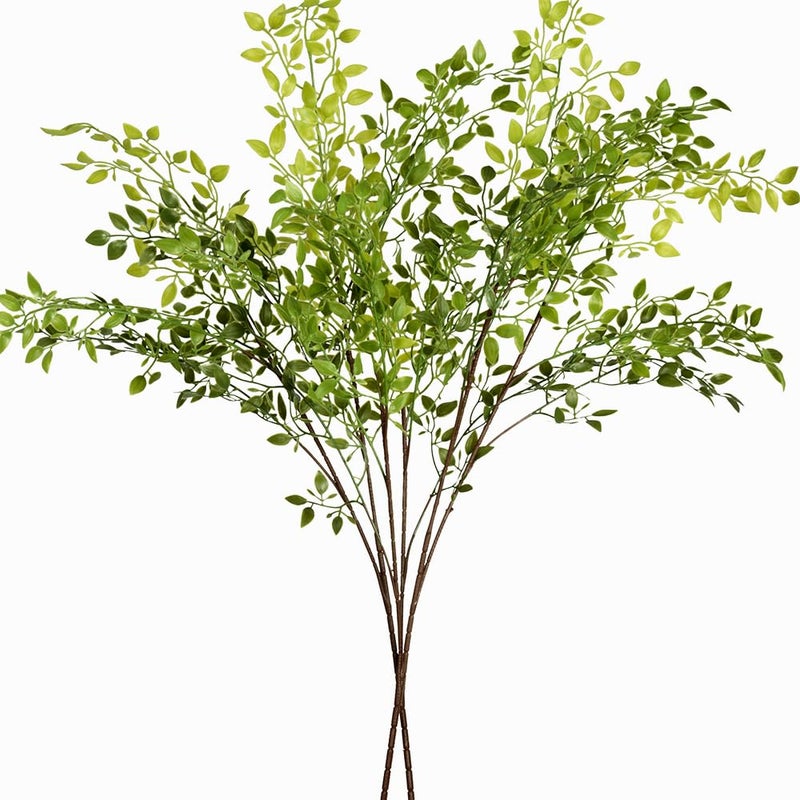 SLanC Stems Faux Branches for Vase 2PCS 43.3 inch Nandina Greenery Artificial Stems for Vase Leaf for Home Shop Garden DÃ©cor (2) - Image 1