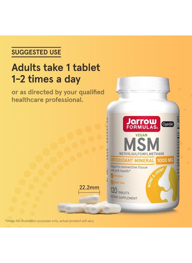 Jarrow Formulas MSM Sulfur For Bone, Joint And Beauty Support (1000 Mg)
