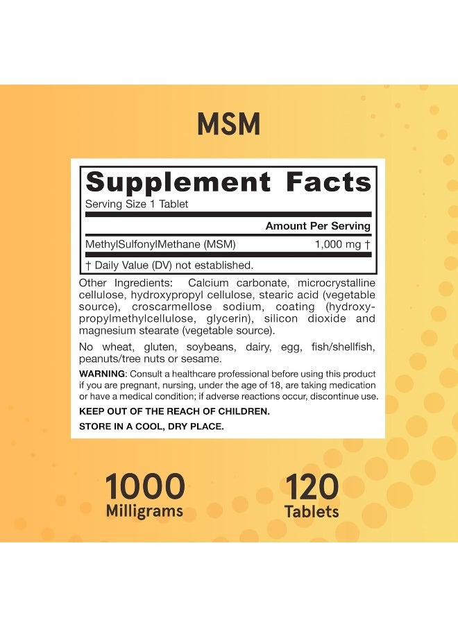 Jarrow Formulas MSM Sulfur For Bone, Joint And Beauty Support (1000 Mg)
