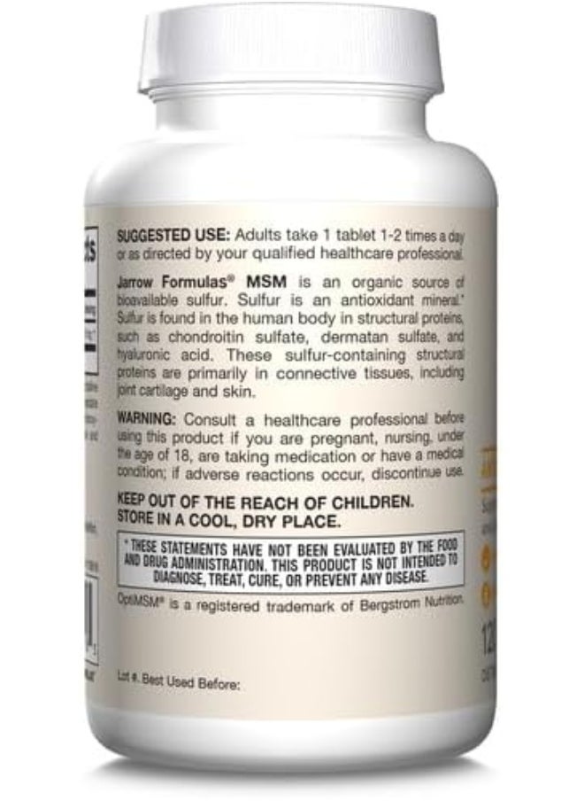 Jarrow Formulas MSM Sulfur For Bone, Joint And Beauty Support (1000 Mg)