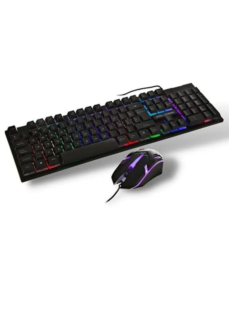 JeDEL GK112 Gaming Keyboard and Mouse with RGB Light COMBO - Image 2