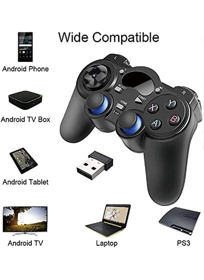 Generic - USB Wireless Gaming Controller Gamepad for PC/Laptop Computer(Windows XP/7/8/10) & PS3 & Android & Steam - [Black] (black) - Image 1