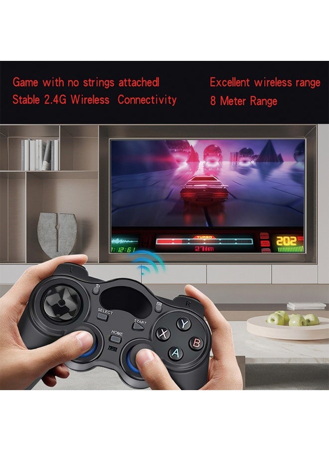 Generic - USB Wireless Gaming Controller Gamepad for PC/Laptop Computer(Windows XP/7/8/10) & PS3 & Android & Steam - [Black] (black) - Image 1