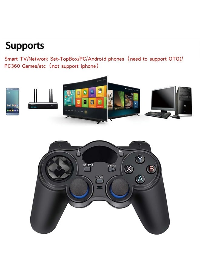 Generic - USB Wireless Gaming Controller Gamepad for PC/Laptop Computer(Windows XP/7/8/10) & PS3 & Android & Steam - [Black] (black) - Image 1