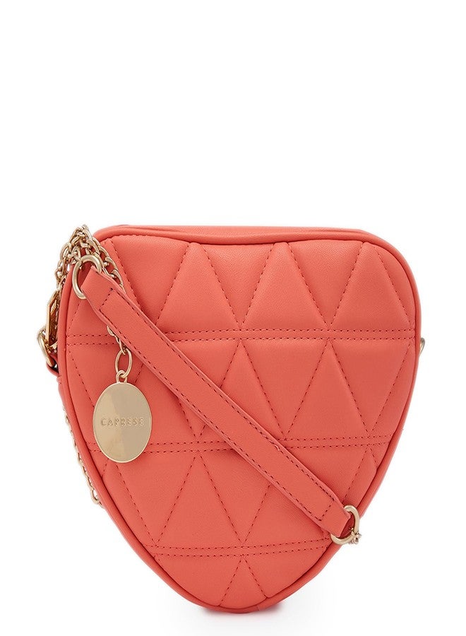 Caprese Hearty Sling Bag for Women (Small, Coral) - Image 1