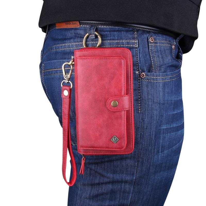 Phone Case | Vintage Pattern | Multi-functional Detachable Zipper | Cover for iPhone 12 | Brown - Image 3