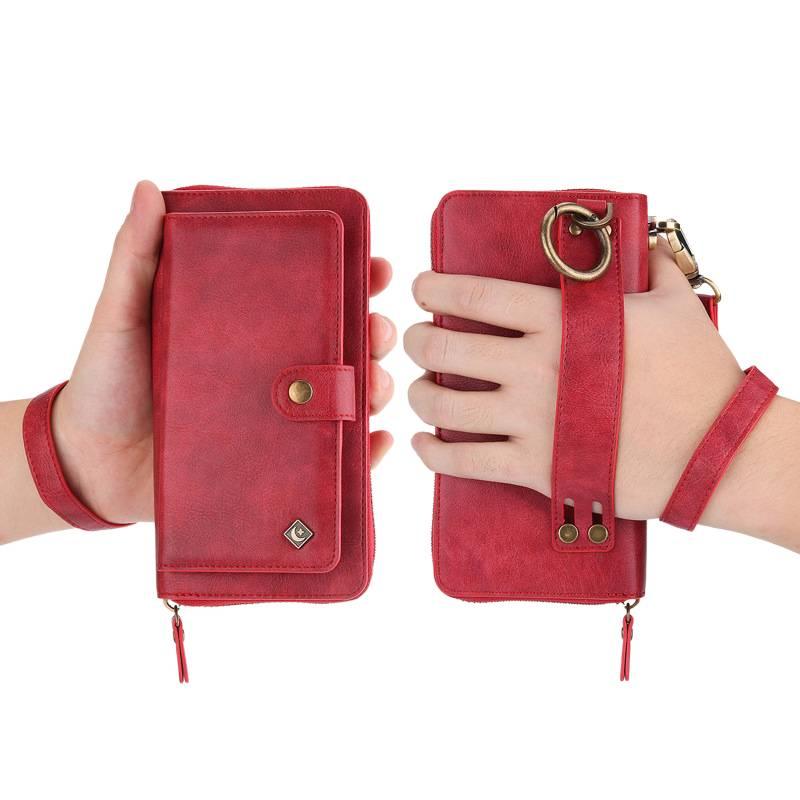 Phone Case | Vintage Pattern | Multi-functional Detachable Zipper | Cover for iPhone 12 | Brown - Image 4
