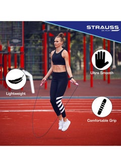 STRAUSS Skipping Rope For Women And Men | Adjustable Jumping Rope For Kids, Girls | Home Exercise Rassi Strength Workout | Health And Fitness Training (Multicolor)  - Image 4