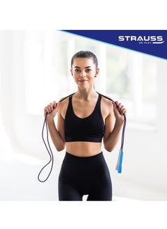 STRAUSS Skipping Rope For Women And Men | Adjustable Jumping Rope For Kids, Girls | Home Exercise Rassi Strength Workout | Health And Fitness Training (Multicolor)  - Image 5