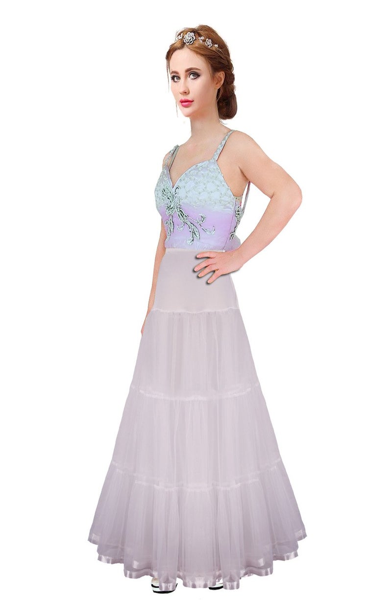 Shimaly Women's Floor Length Wedding Petticoat Long Underskirt for Formal Dress (XL-3XL, Ivory) - Image 3