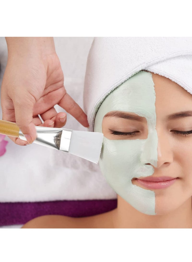 Eco-Friendly Bamboo 4-in-1 DIY Facial Mask Tool Set - Wooden Spatula, Silicone Brush, Mixing Bowl & Spoon for Homemade Skincare, Gentle & Travel-Friendly Beauty Kit - Image 4