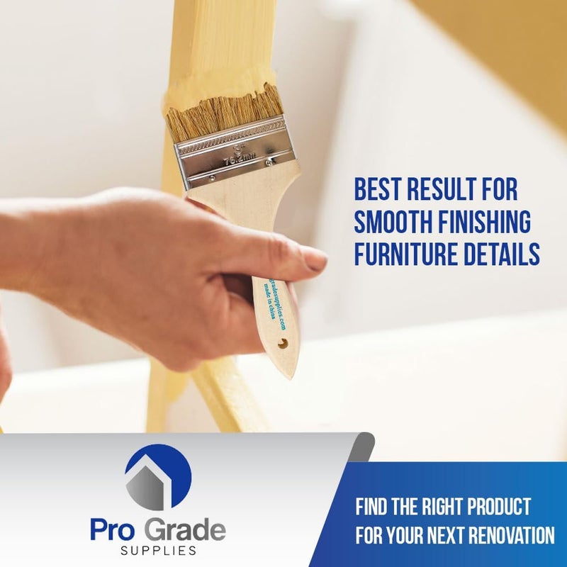 Pro-Grade - Chip Paint Brushes - 24 Ea 3 Inch Chip Paint Brush Light Brown - Image 5