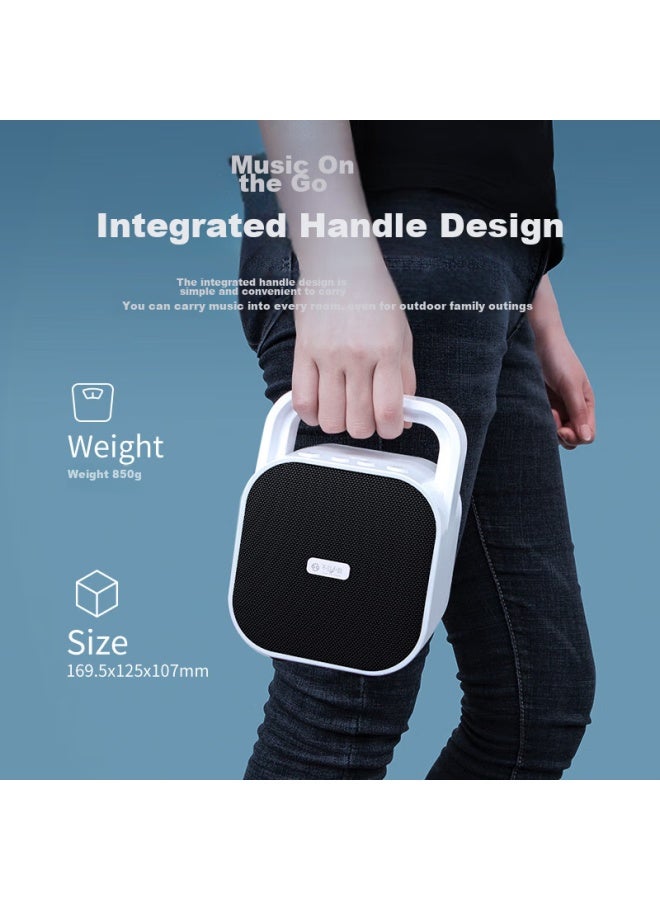 See Me Here Bianjianbiansan Bv670 Portable Outdoor Small Wireless Bluetooth Speaker, Subwoofer, High-power Professional Square Dance Mini Speaker, Portable High-volume Amplifier, Home Speaker, Black - Image 4