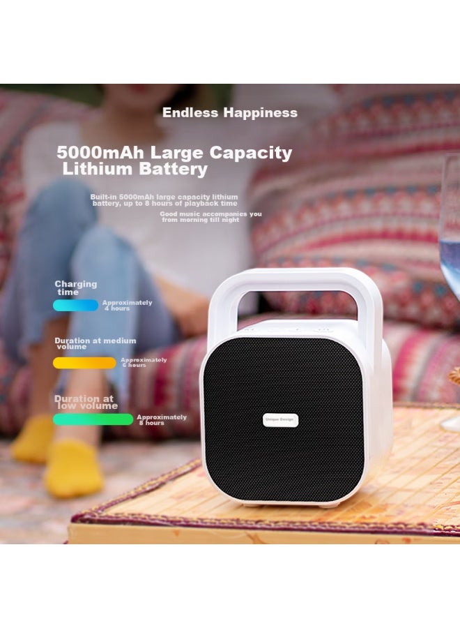 See Me Here Bianjianbiansan Bv670 Portable Outdoor Small Wireless Bluetooth Speaker, Subwoofer, High-power Professional Square Dance Mini Speaker, Portable High-volume Amplifier, Home Speaker, Black - Image 2