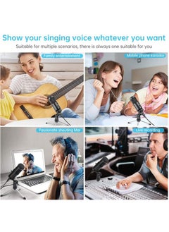 General USB microphone, USB condenser microphone with tripod for gaming, podcasting, Skype chat, YouTube, voiceover, streaming, compatible with Mac PC, laptop, computer  - Image 5