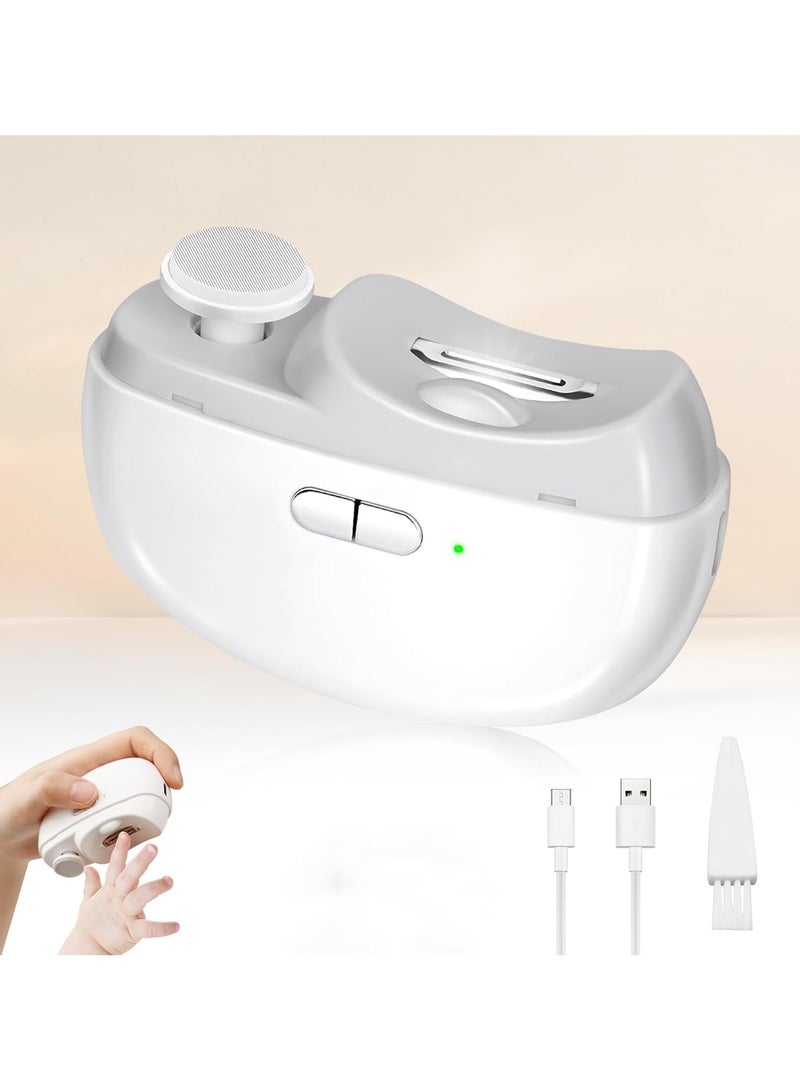 CityRiya-Long Electric Nail Clippers, Baby Nail File Trimmer, Fingernail Cutter and File, Electric Automatic Nail Clipper with Light, Electric Fingernail Trimmer Nail Cutter Manicure for Baby, Adult  - Image 2
