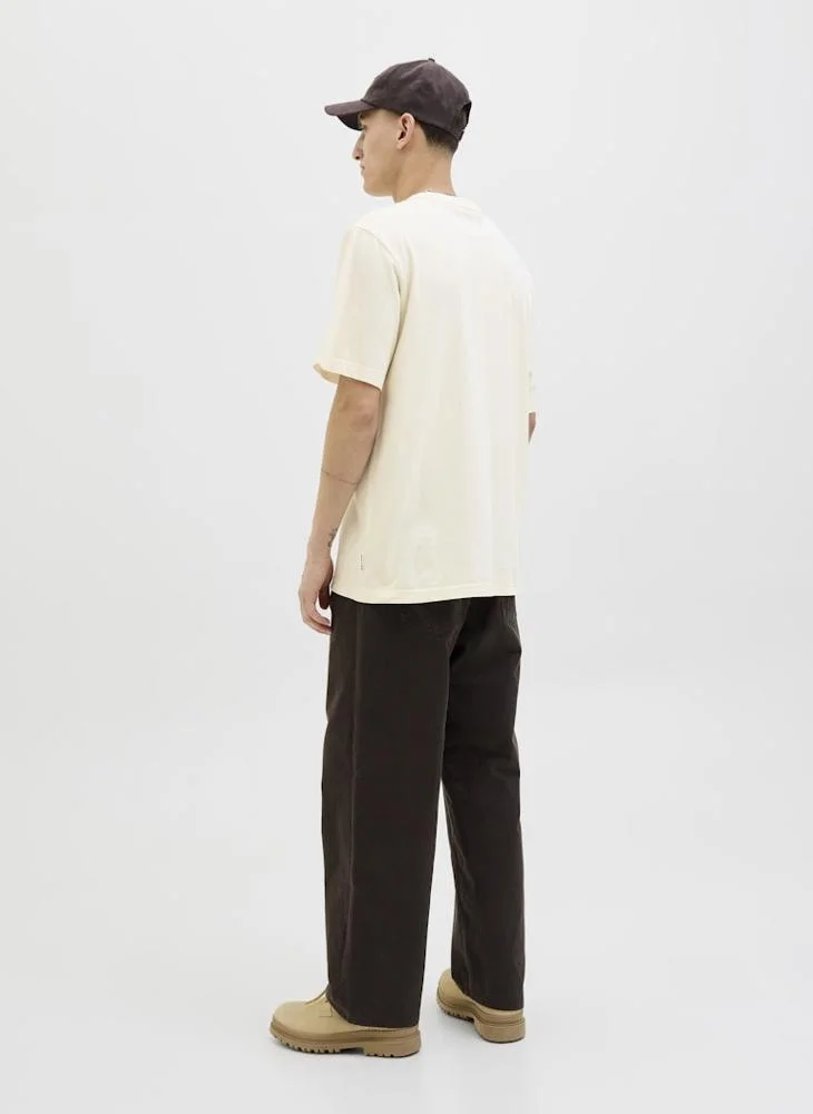 JACK & JONES Jjedover Printed Crew Neck T-Shirt
