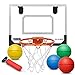 Amarlozn Mini Basketball Hoop Set for Kids Wall Mount Basketball Hoop with 4 Small Replacement PVC 6 Basketballs ABS Backboard Large Metal Dunk Rim Goal Sport Party Pool Activity Toys Gifts for Adults - Image 3