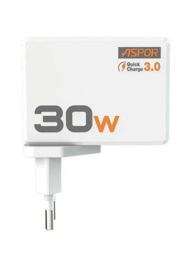 Aspor Aspor 30W Travel Charger White  - Image 1