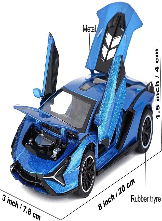 AHBHT 1:24 Scale Sian Model Alloy Metal Pull Back Die-cast Metal car with Openable Doors and Light Music Vehicle Toy for Kids - Green - Image 2