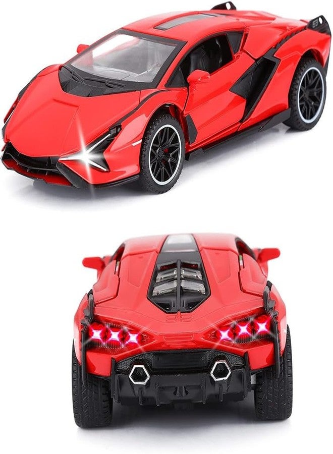 AHBHT 1:24 Scale Sian Model Alloy Metal Pull Back Die-cast Metal car with Openable Doors and Light Music Vehicle Toy for Kids - Green - Image 3